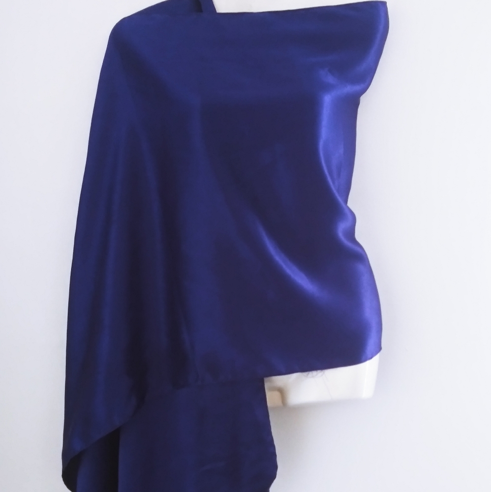 Royal blue wrap scarf